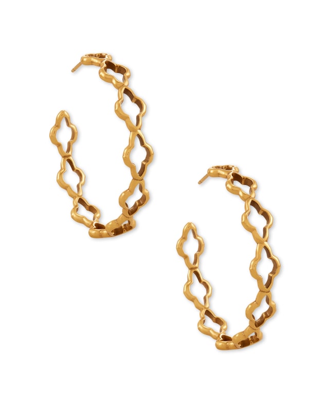 Abbie Hoop Earrings in Vintage Gold image number 0.0